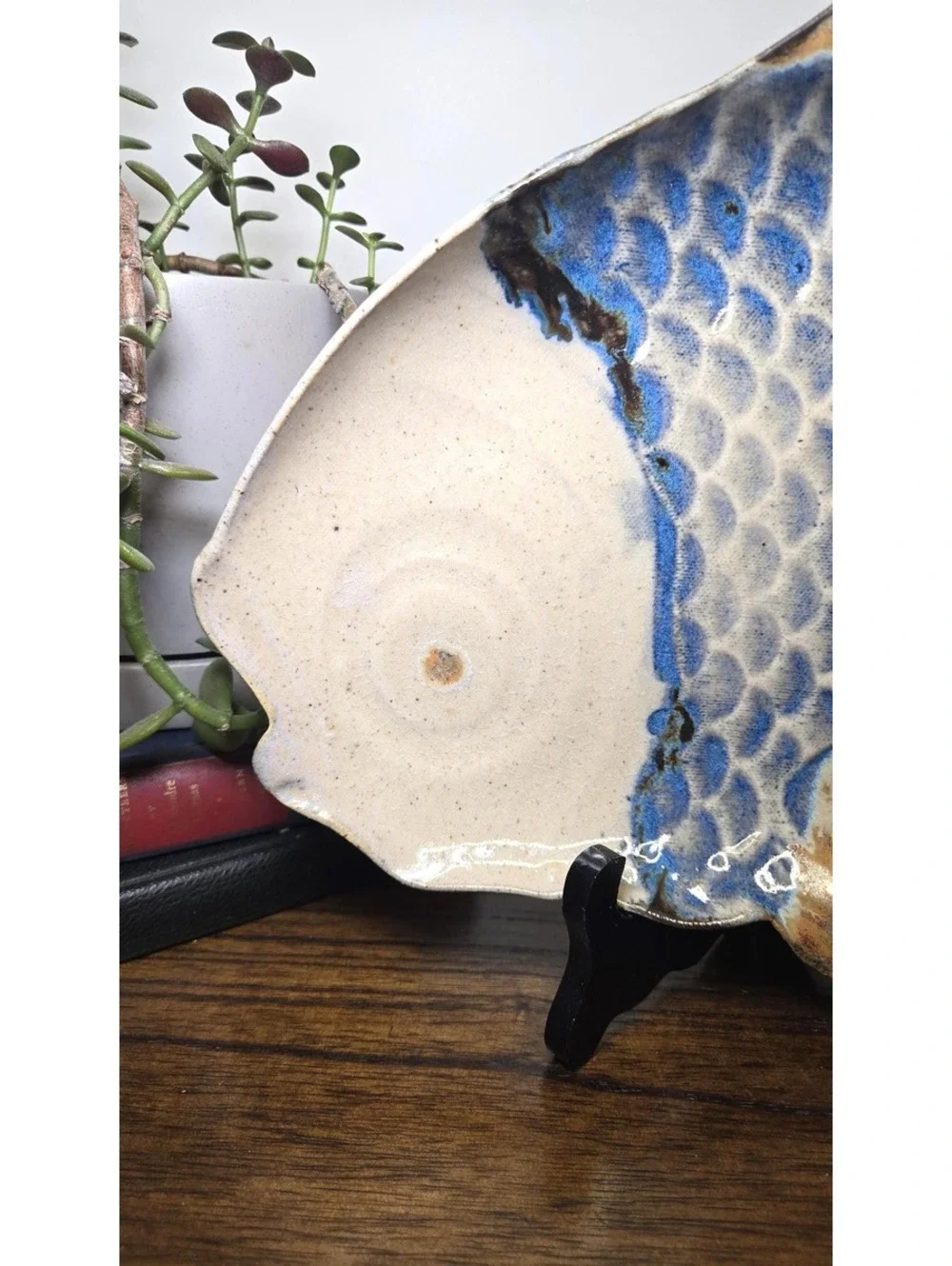 Handmade Ceramic Fish-Shaped Serving Platter Decorative Plate